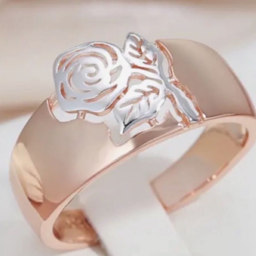 58514 Kt Gold Rose Ring Handcrafted